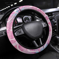 Japanese Kawaii Sushi Roll Steering Wheel Cover Wagara Palaka Pattern LT9 Universal Fit Pink - Polynesian Pride