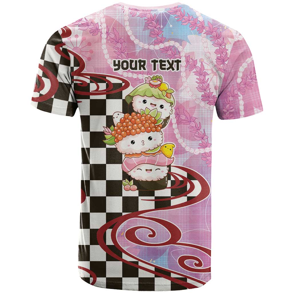 Personalized Japanese Kawaii Sushi Roll T Shirt Wagara Palaka Pattern