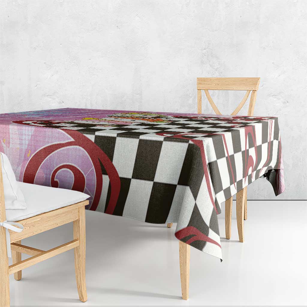 Personalized Japanese Kawaii Sushi Roll Tablecloth Wagara Palaka Pattern