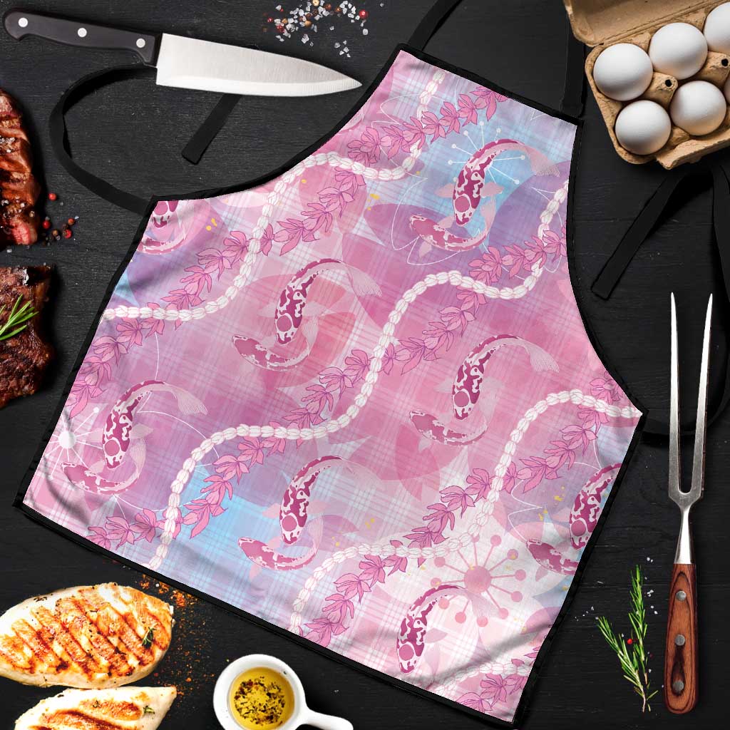 Japanese Koi Fish Apron Pink Wagara Palaka Honohono Pikake Lei