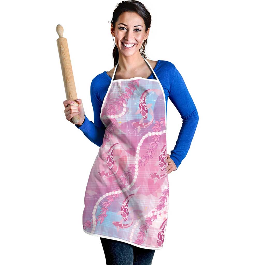 Japanese Koi Fish Apron Pink Wagara Palaka Honohono Pikake Lei