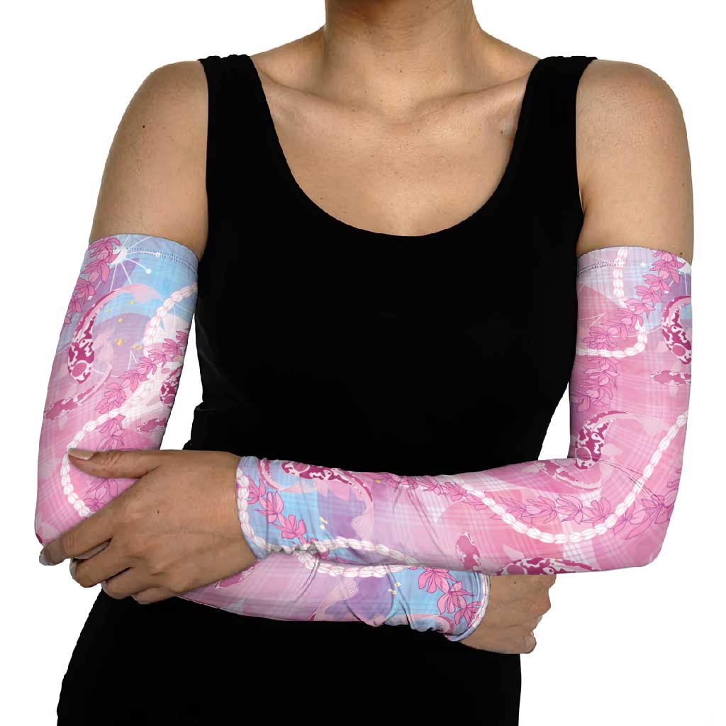 Japanese Koi Fish Arm Sleeves Pink Wagara Palaka Honohono Pikake Lei