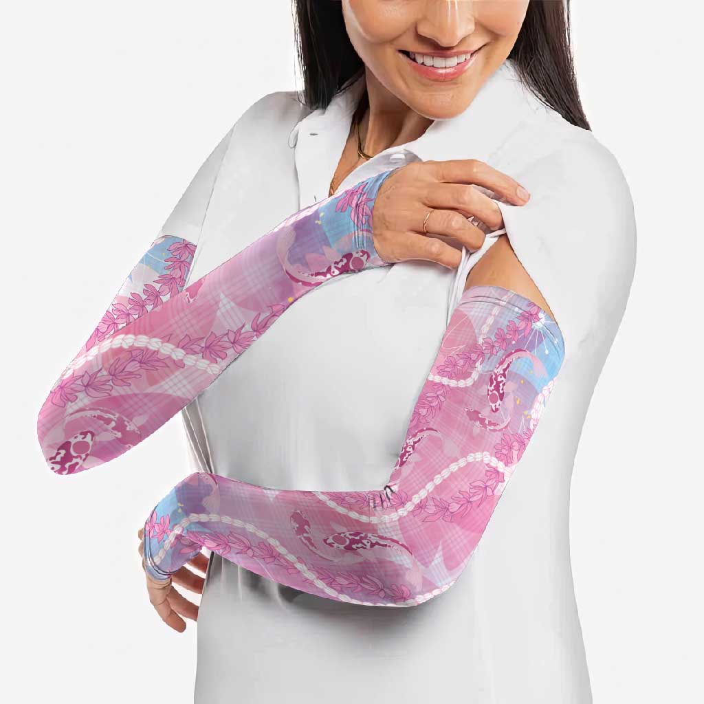 Japanese Koi Fish Arm Sleeves Pink Wagara Palaka Honohono Pikake Lei