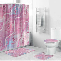 Japanese Koi Fish Bathroom Set Pink Wagara Palaka Honohono Pikake Lei
