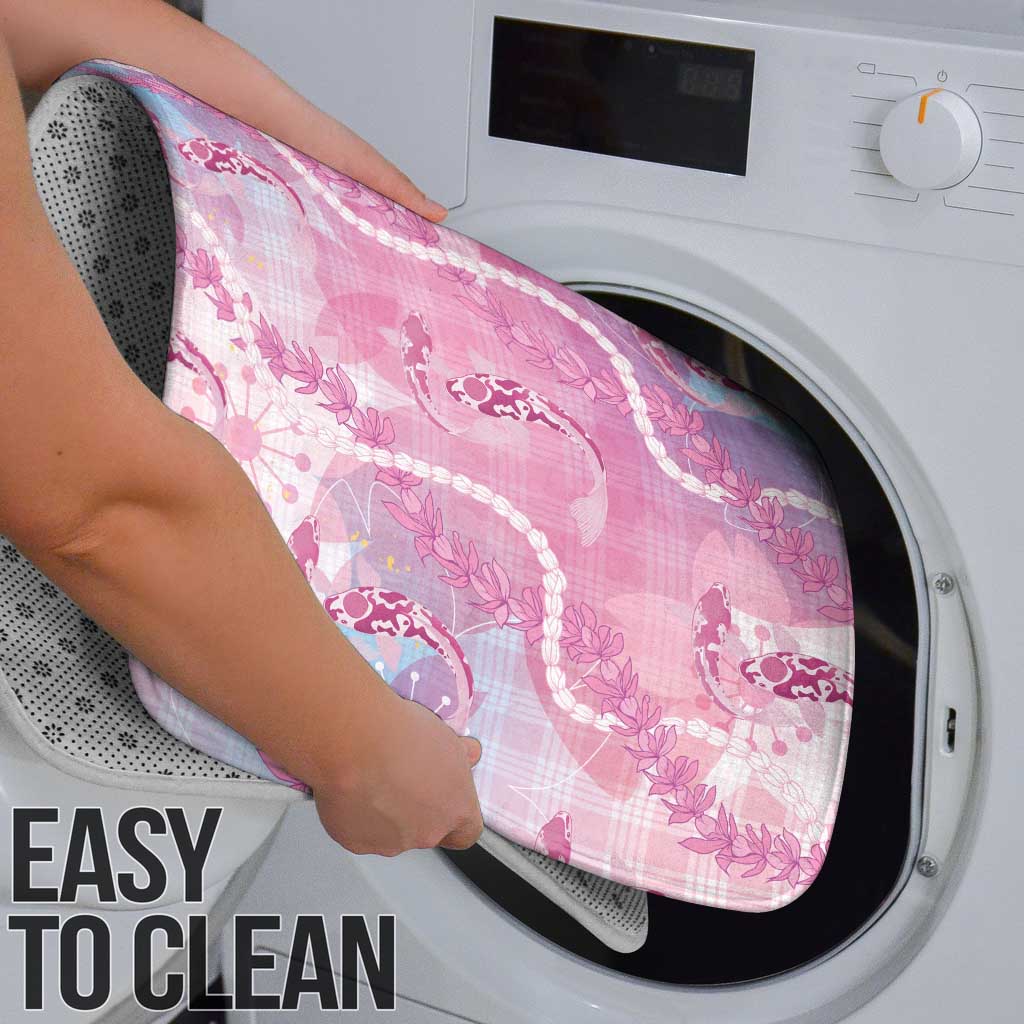 Japanese Koi Fish Bathroom Set Pink Wagara Palaka Honohono Pikake Lei