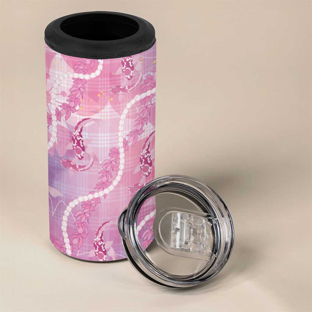 Japanese Koi Fish 4 in 1 Can Cooler Tumbler Pink Wagara Palaka Honohono Pikake Lei