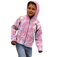 Japanese Koi Fish Kid Hoodie Pink Wagara Palaka Honohono Pikake Lei