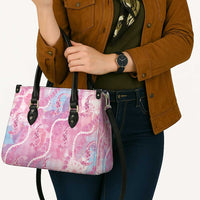 Japanese Koi Fish Leather Bag Pink Wagara Palaka Honohono Pikake Lei
