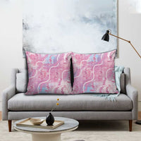 Japanese Koi Fish Pillow Cover Pink Wagara Palaka Honohono Pikake Lei