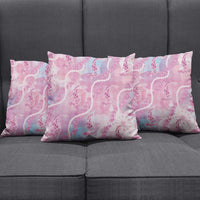 Japanese Koi Fish Pillow Cover Pink Wagara Palaka Honohono Pikake Lei