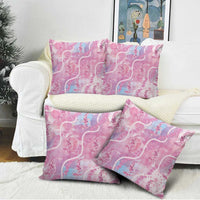 Japanese Koi Fish Pillow Cover Pink Wagara Palaka Honohono Pikake Lei