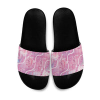 Japanese Koi Fish Slide Sandals Pink Wagara Palaka Honohono Pikake Lei