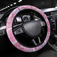 Japanese Koi Fish Steering Wheel Cover Pink Wagara Palaka Honohono Pikake Lei
