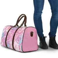 Japanese Koi Fish Travel Bag Pink Wagara Palaka Honohono Pikake Lei