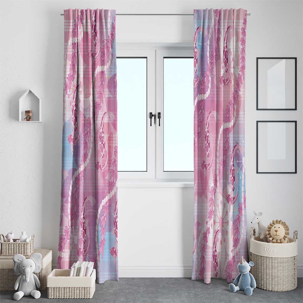 Japanese Koi Fish Window Curtain Pink Wagara Palaka Honohono Pikake Lei