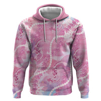 Japanese Koi Fish Zip Hoodie Pink Wagara Palaka Honohono Pikake Lei