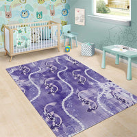 Japanese Koi Fish Area Rug Purple Wagara Palaka Honohono Pikake Lei LT9 - Polynesian Pride