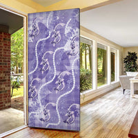 Japanese Koi Fish Door Cover Purple Wagara Palaka Honohono Pikake Lei