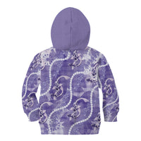 Japanese Koi Fish Kid Hoodie Purple Wagara Palaka Honohono Pikake Lei