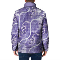 Japanese Koi Fish Padded Jacket Purple Wagara Palaka Honohono Pikake Lei