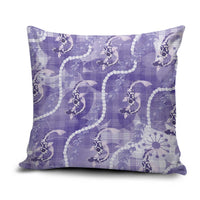 Japanese Koi Fish Pillow Cover Purple Wagara Palaka Honohono Pikake Lei