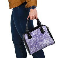 Japanese Koi Fish Shoulder Handbag Purple Wagara Palaka Honohono Pikake Lei