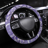 Japanese Koi Fish Steering Wheel Cover Purple Wagara Palaka Honohono Pikake Lei