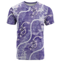 Japanese Koi Fish T Shirt Purple Wagara Palaka Honohono Pikake Lei