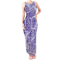 Japanese Koi Fish Tank Maxi Dress Purple Wagara Palaka Honohono Pikake Lei