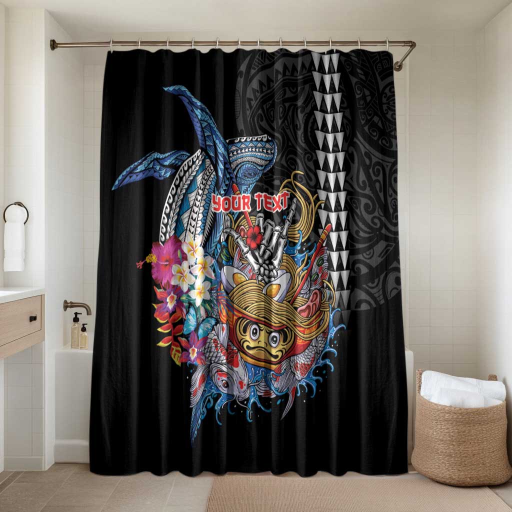 Personalized Japanese Koi Fish Ramen Bathroom Set Aloha Shark Kakau Pattern