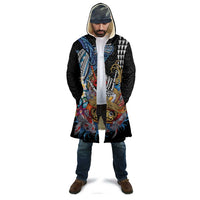 Personalized Japanese Koi Fish Ramen Cloak Aloha Shark Kakau Pattern