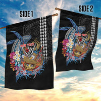 Personalized Japanese Koi Fish Ramen Garden Flag Aloha Shark Kakau Pattern