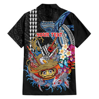 Personalized Japanese Koi Fish Ramen Hawaiian Shirt Aloha Shark Kakau Pattern