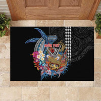 Personalized Japanese Koi Fish Ramen Rubber Doormat Aloha Shark Kakau Pattern