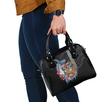 Personalized Japanese Koi Fish Ramen Shoulder Handbag Aloha Shark Kakau Pattern LT9 - Polynesian Pride