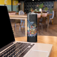 Personalized Japanese Koi Fish Ramen Skinny Tumbler Aloha Shark Kakau Pattern