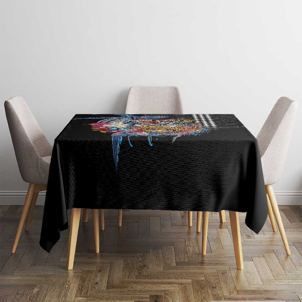 Personalized Japanese Koi Fish Ramen Tablecloth Aloha Shark Kakau Pattern