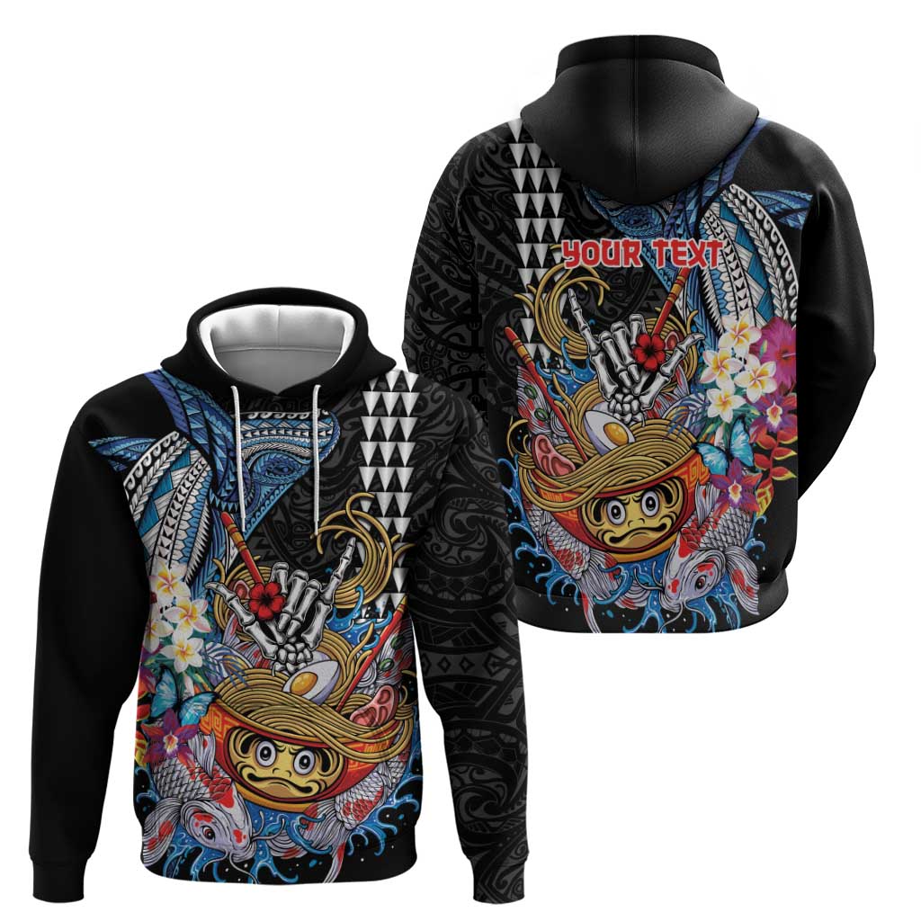 Personalized Japanese Koi Fish Ramen Zip Hoodie Aloha Shark Kakau Pattern LT9 - Polynesian Pride
