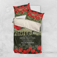 ANZAC Day We Remember Bedding Set Maori Silver Fern Camouflage Motif