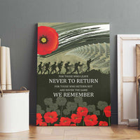 ANZAC Day We Remember Canvas Wall Art Maori Silver Fern Camouflage Motif