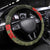 ANZAC Day We Remember Steering Wheel Cover Maori Silver Fern Camouflage Motif