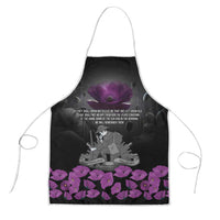 ANZAC Day Remembrance Apron Purple Poppy We Will Remember Them