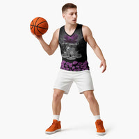 ANZAC Day Remembrance Basketball Jersey Purple Poppy We Will Remember Them LT9 - Polynesian Pride