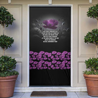ANZAC Day Remembrance Door Cover Purple Poppy We Will Remember Them