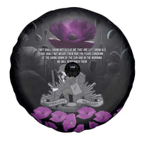 ANZAC Day Remembrance Spare Tire Cover Purple Poppy We Will Remember Them LT9 - Polynesian Pride