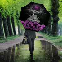 ANZAC Day Remembrance Umbrella Purple Poppy We Will Remember Them LT9 - Polynesian Pride