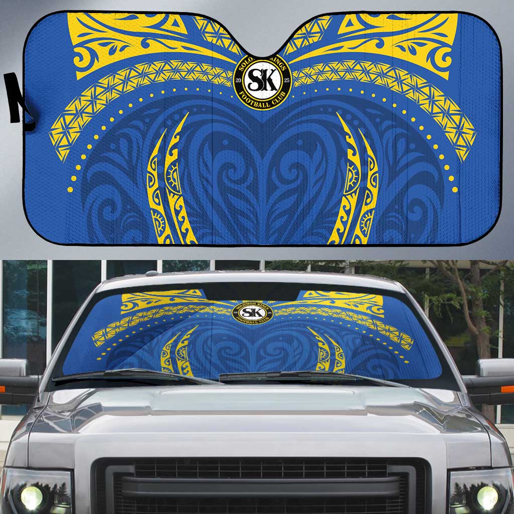 Oceania Football Solomon Kings Auto Sun Shade Polynesian Tribal Pattern
