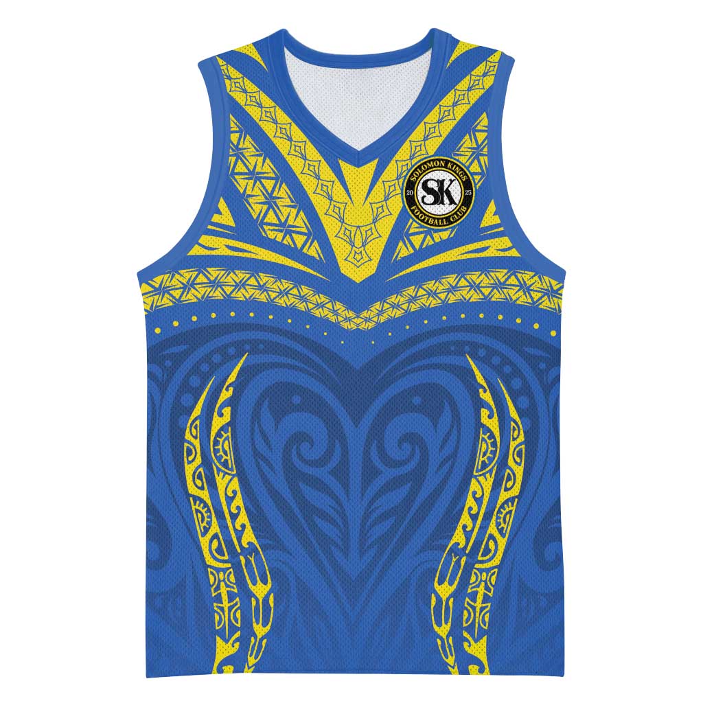Custom Oceania Football Solomon Kings Basketball Jersey Polynesian Tribal Pattern LT9 Unisex Blue - Polynesian Pride