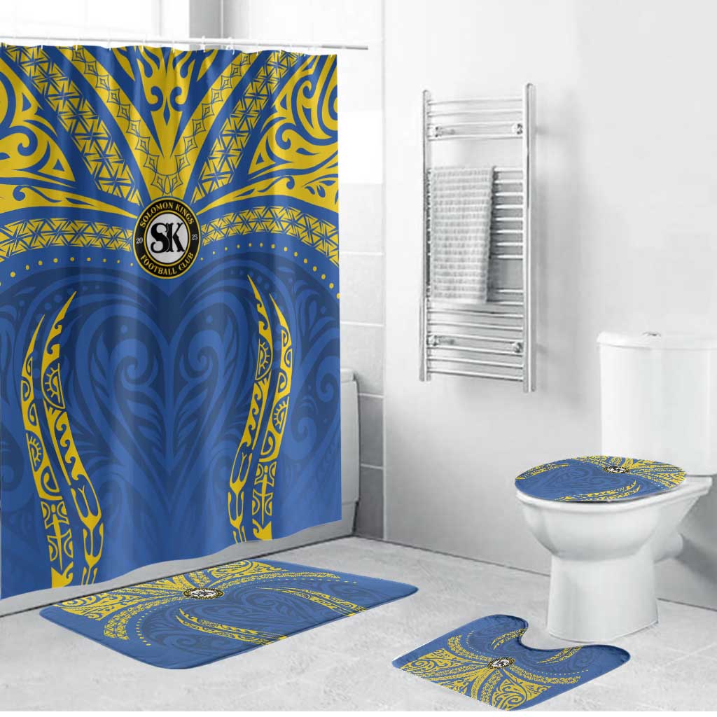 Oceania Football Solomon Kings Bathroom Set Polynesian Tribal Pattern