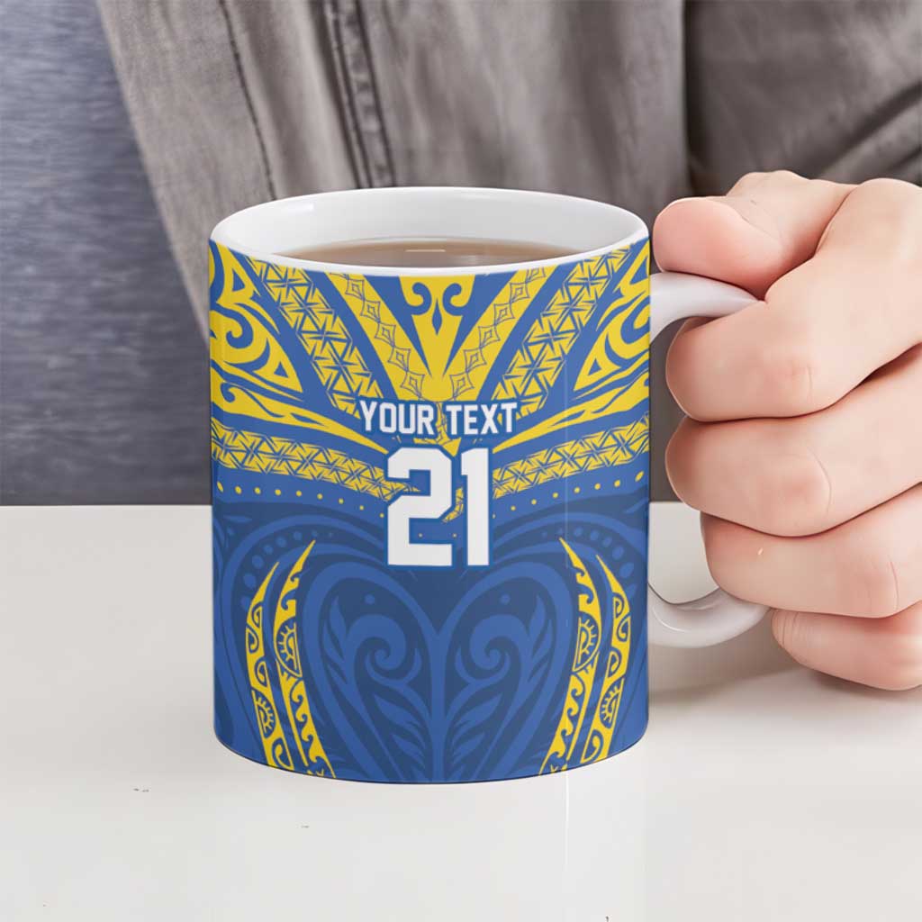 Custom Oceania Football Solomon Kings Ceramic Mug Polynesian Tribal Pattern LT9 - Polynesian Pride